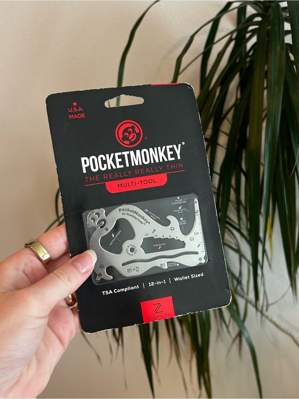 Stainless Steel Multi-Tool Card - Silver pocketmonkey